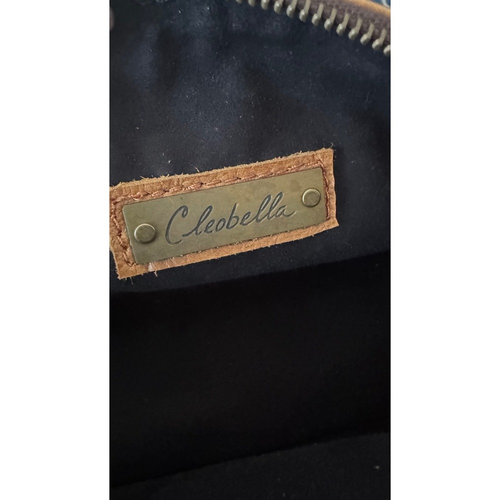 Cleobella Leopard Print Carpet Nesting Cosmetic Pouch Set of 3 Leather Trim Boho - Picture 8 of 10